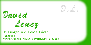 david lencz business card